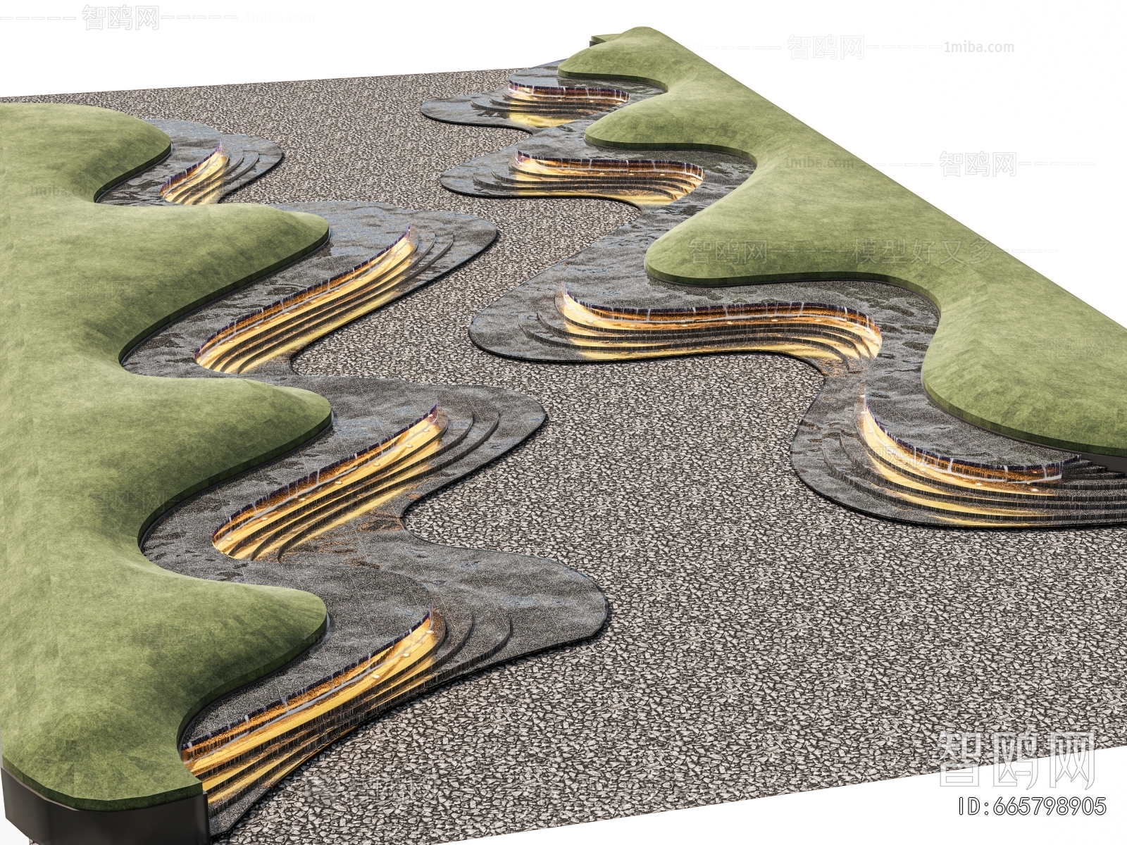 Modern Rockery Waterscape