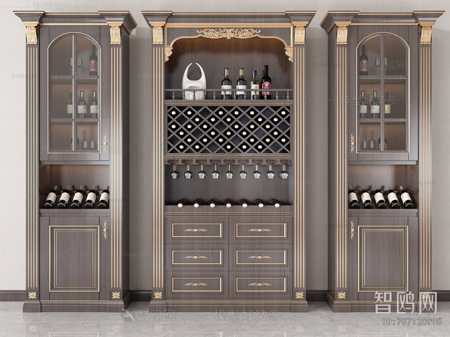 European Style Wine Cabinet