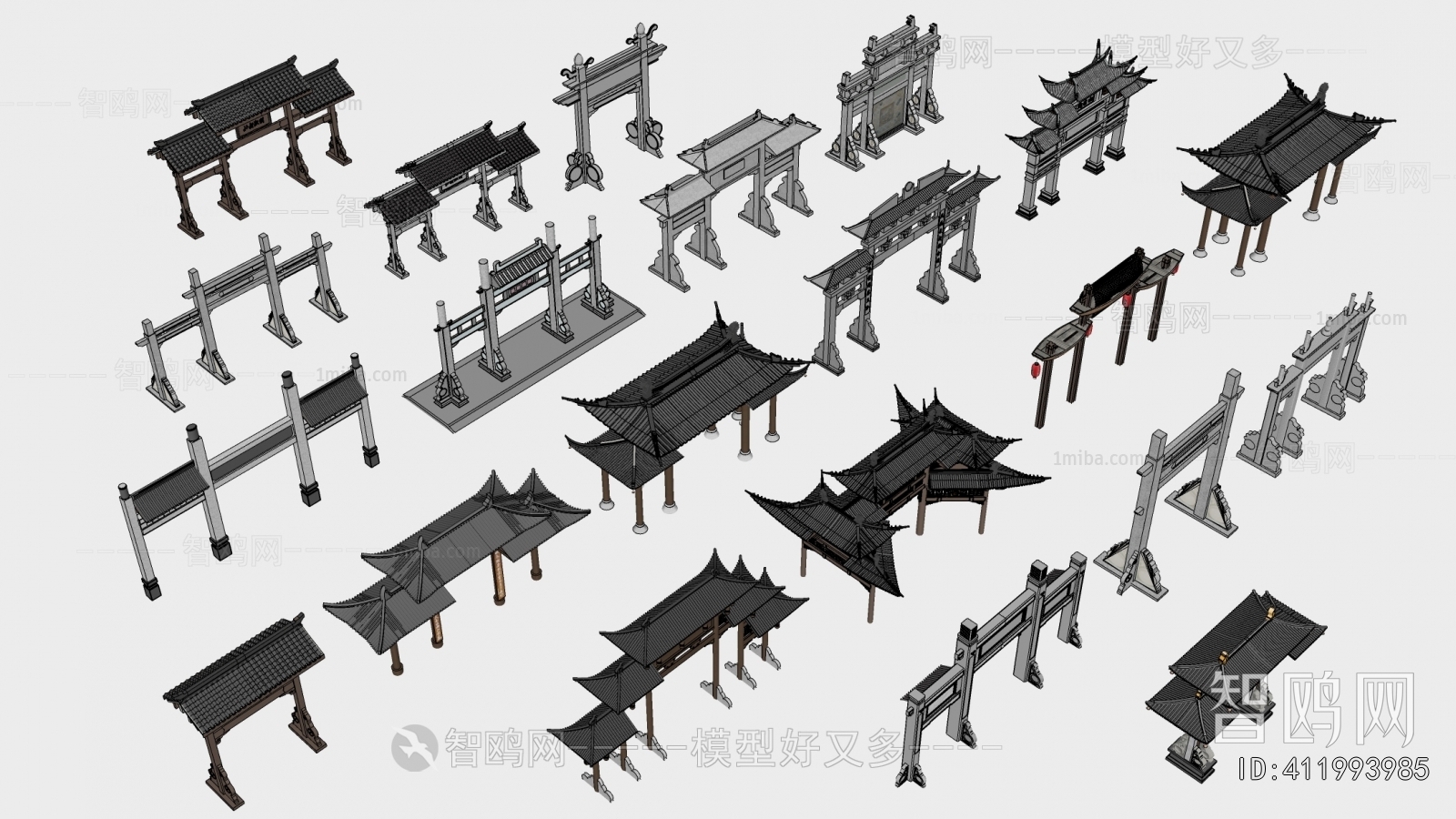 New Chinese Style Decorated Archway