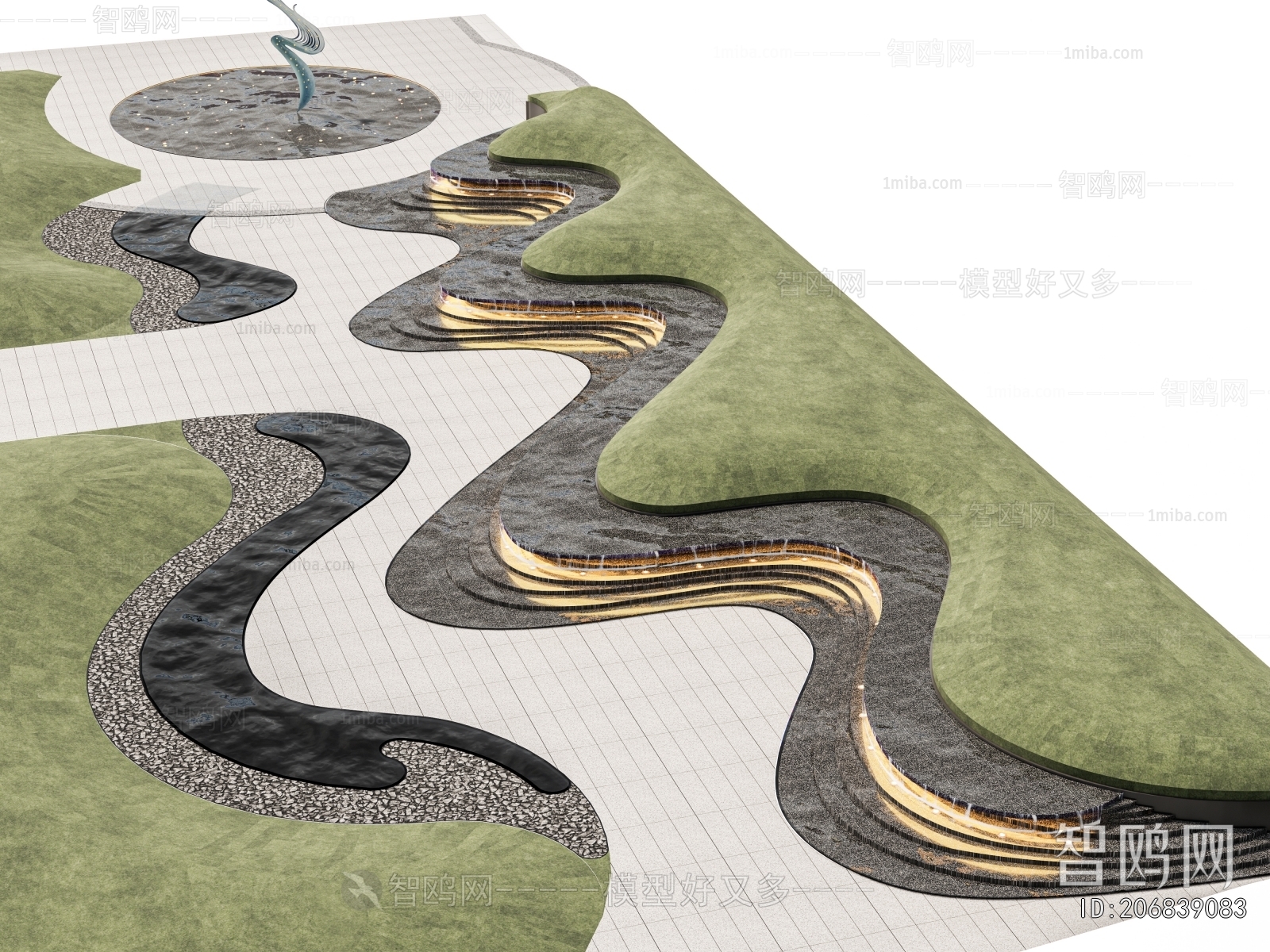 Modern Rockery Waterscape