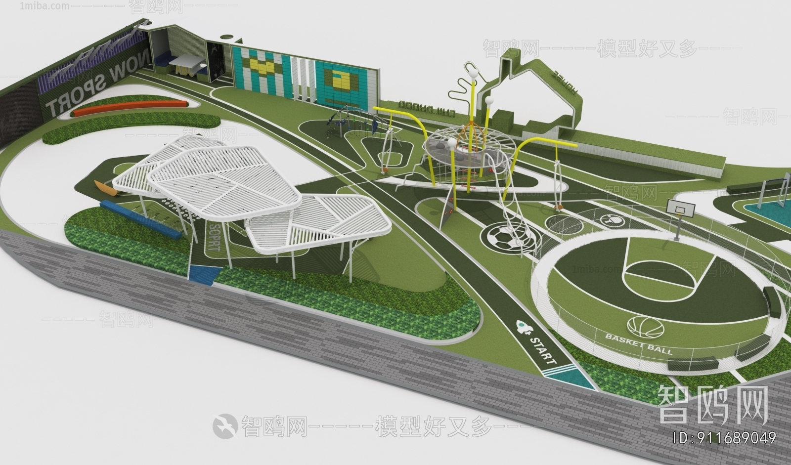 Modern Park Landscape