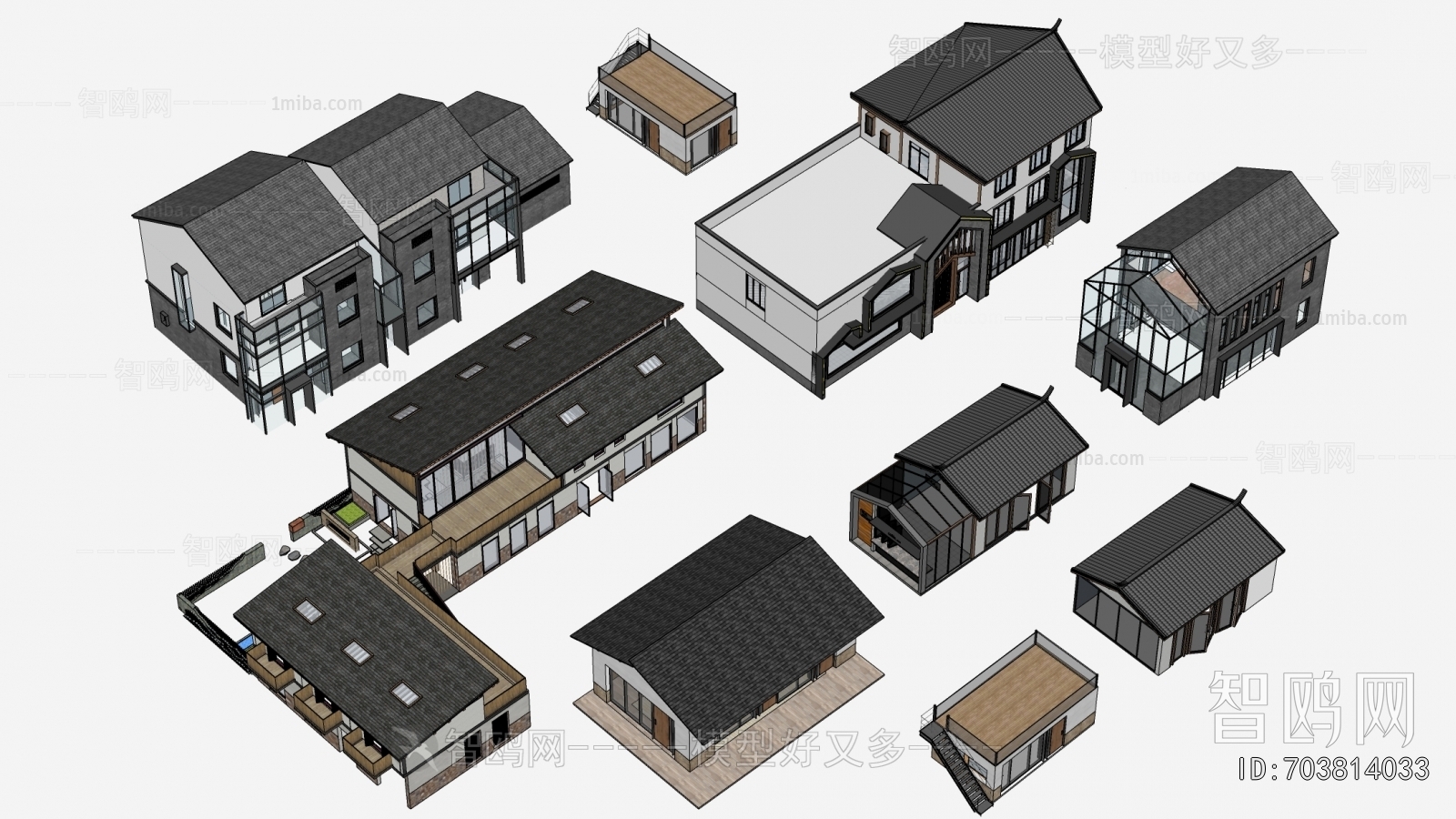 New Chinese Style Appearance Of Commercial Building