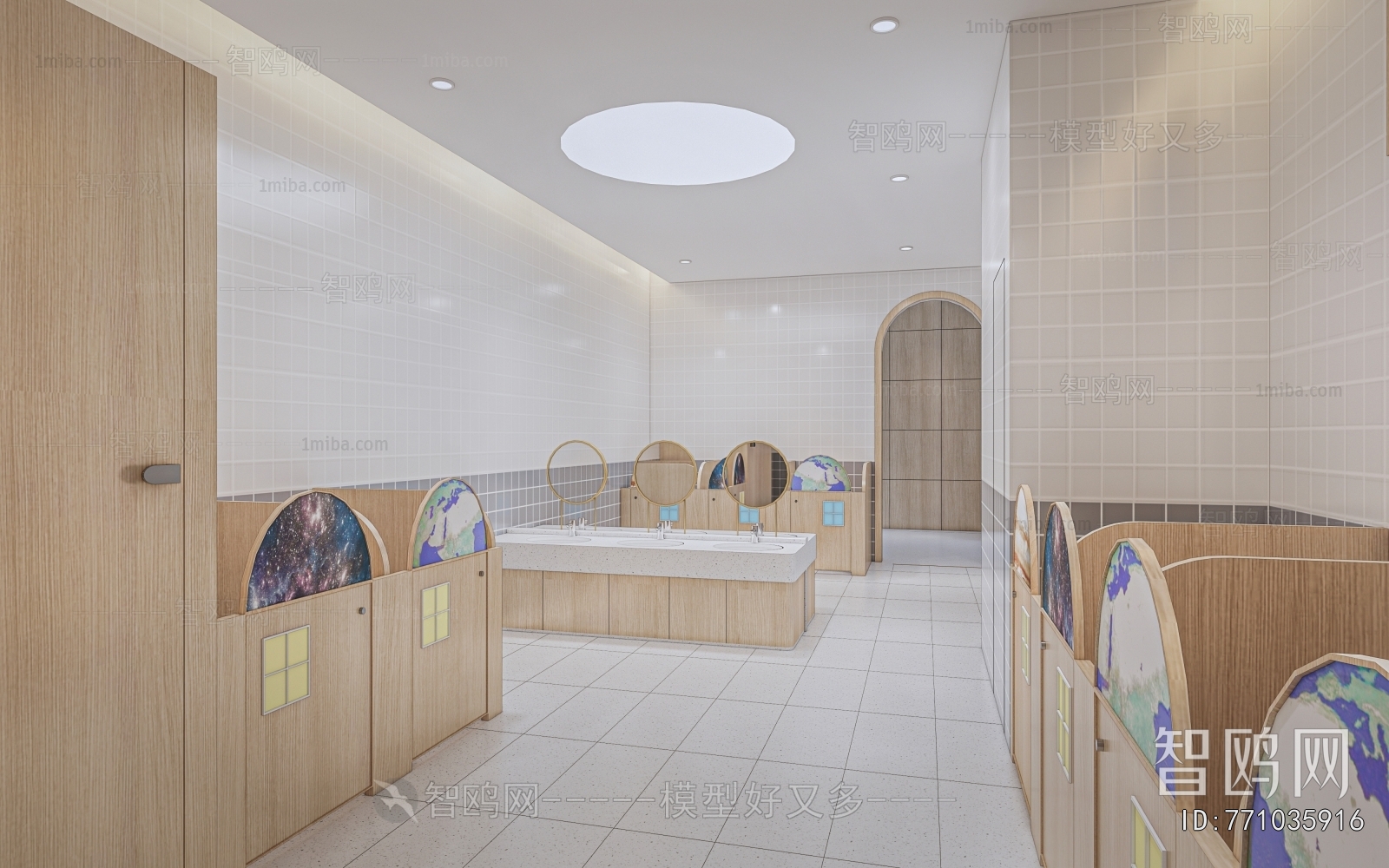 Modern Children's Restroom