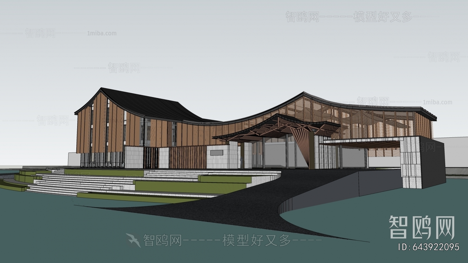 New Chinese Style Architecture Of Artistic Style