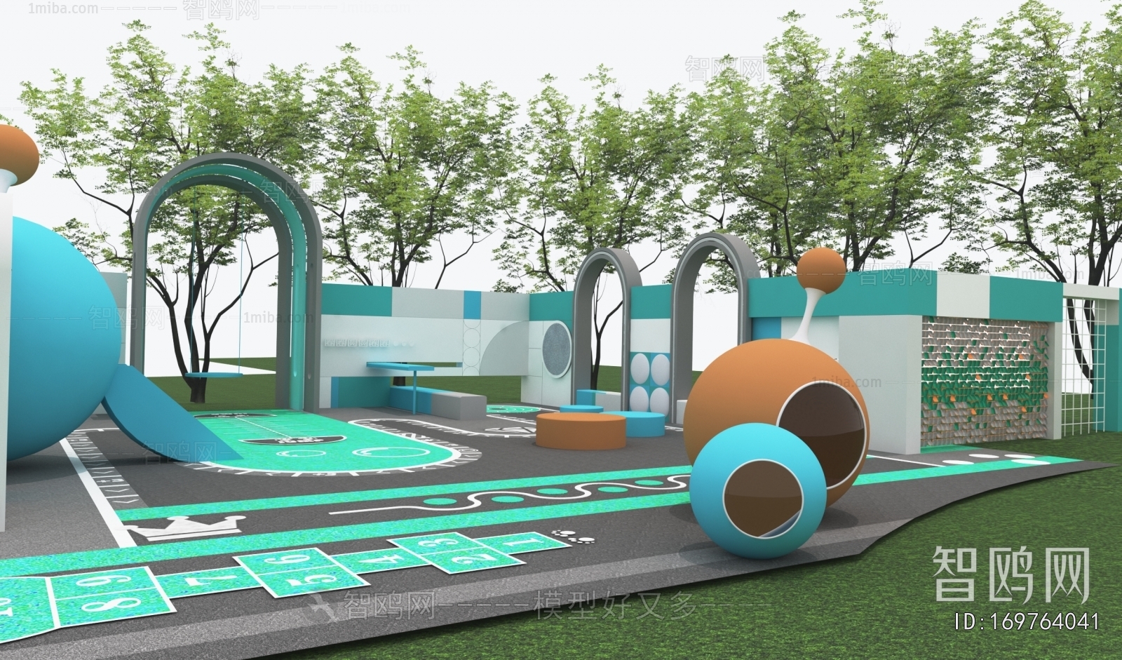 Modern Park Landscape