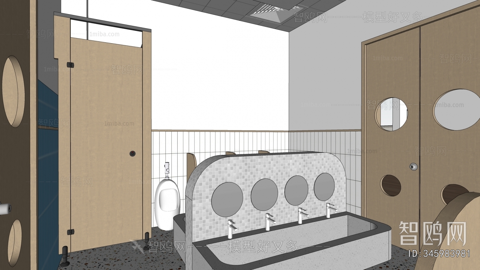 Modern Children's Restroom