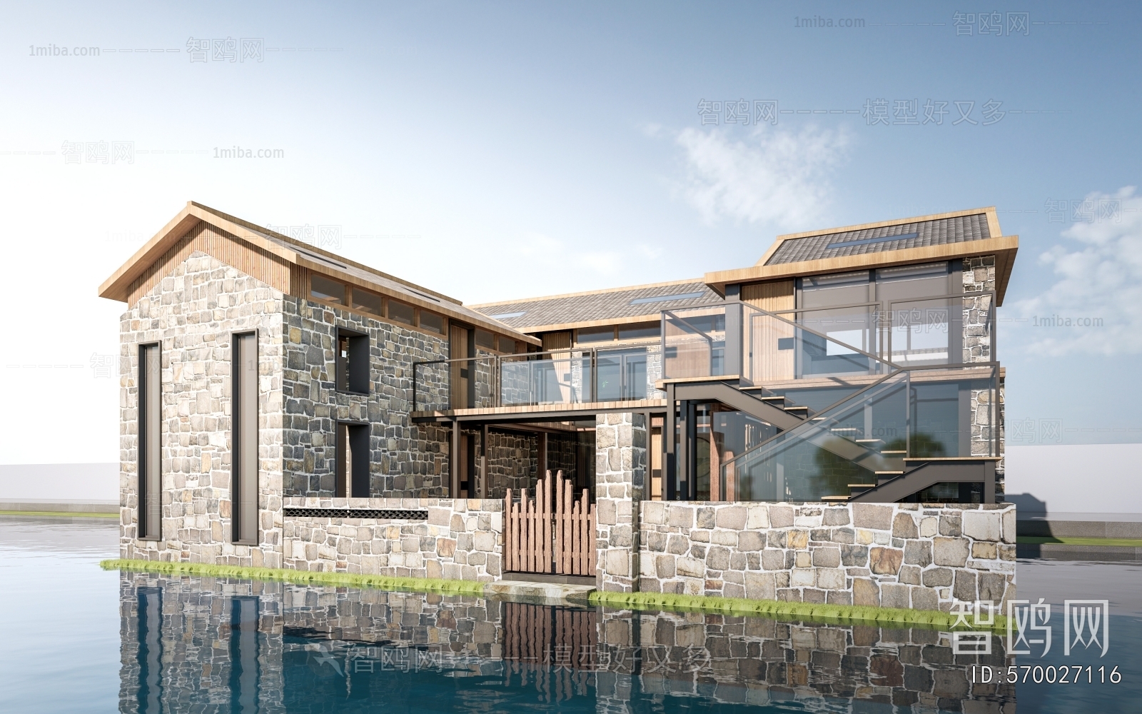 New Chinese Style Villa Appearance