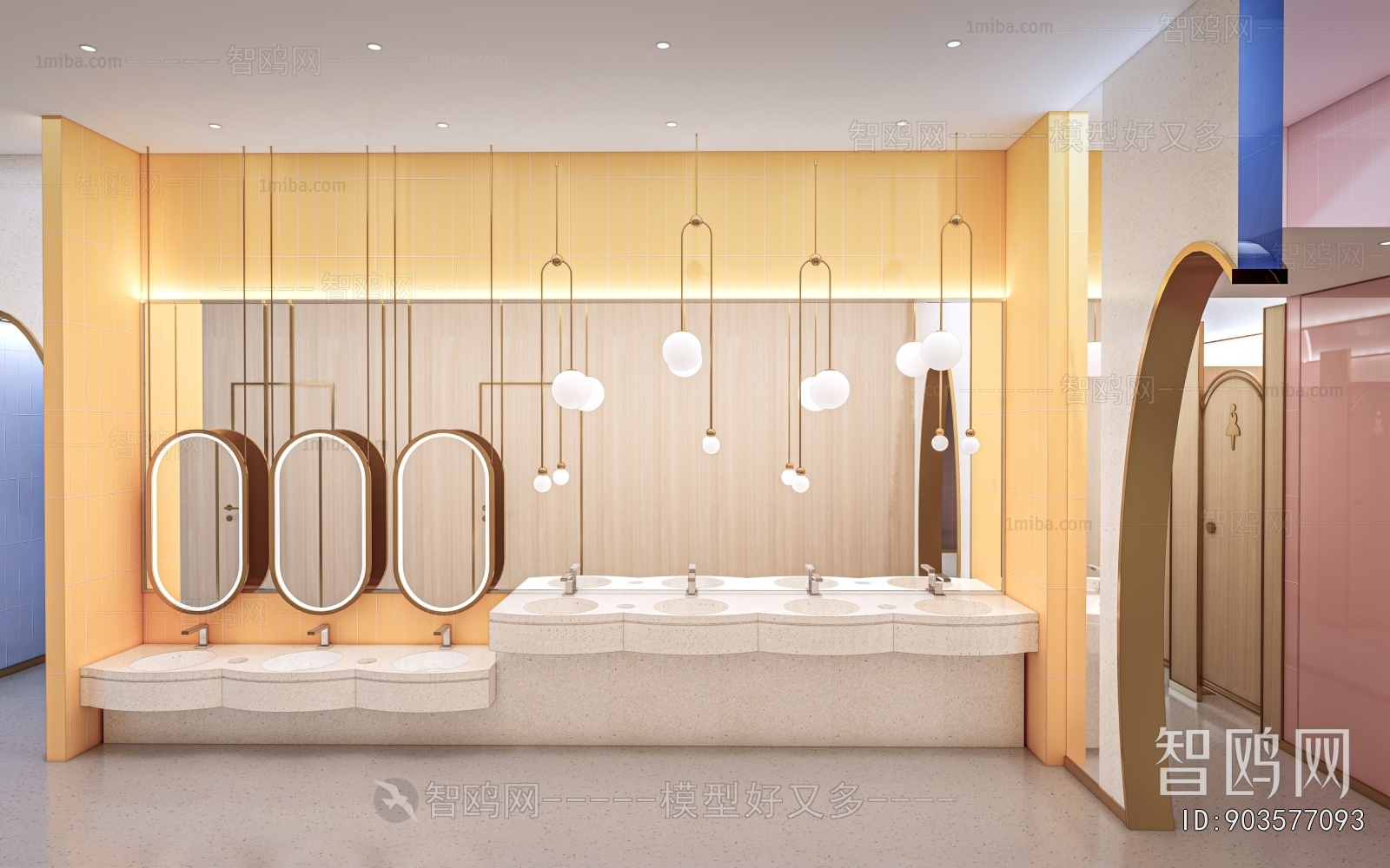 Modern Children's Restroom