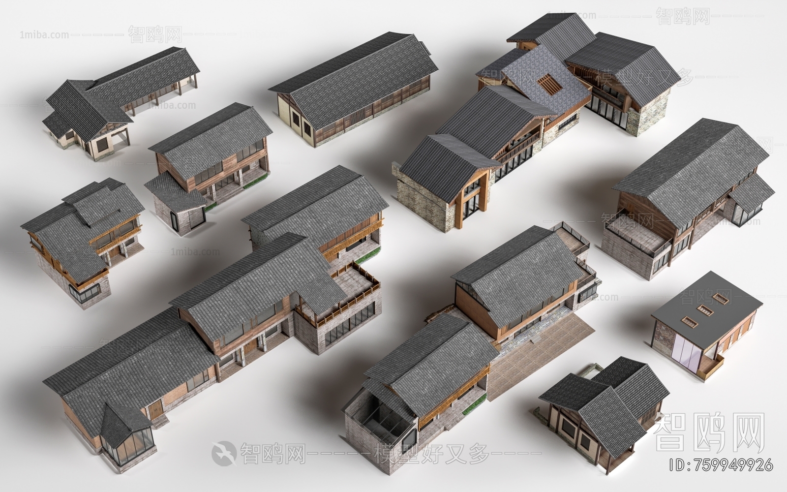 New Chinese Style Appearance Of Commercial Building