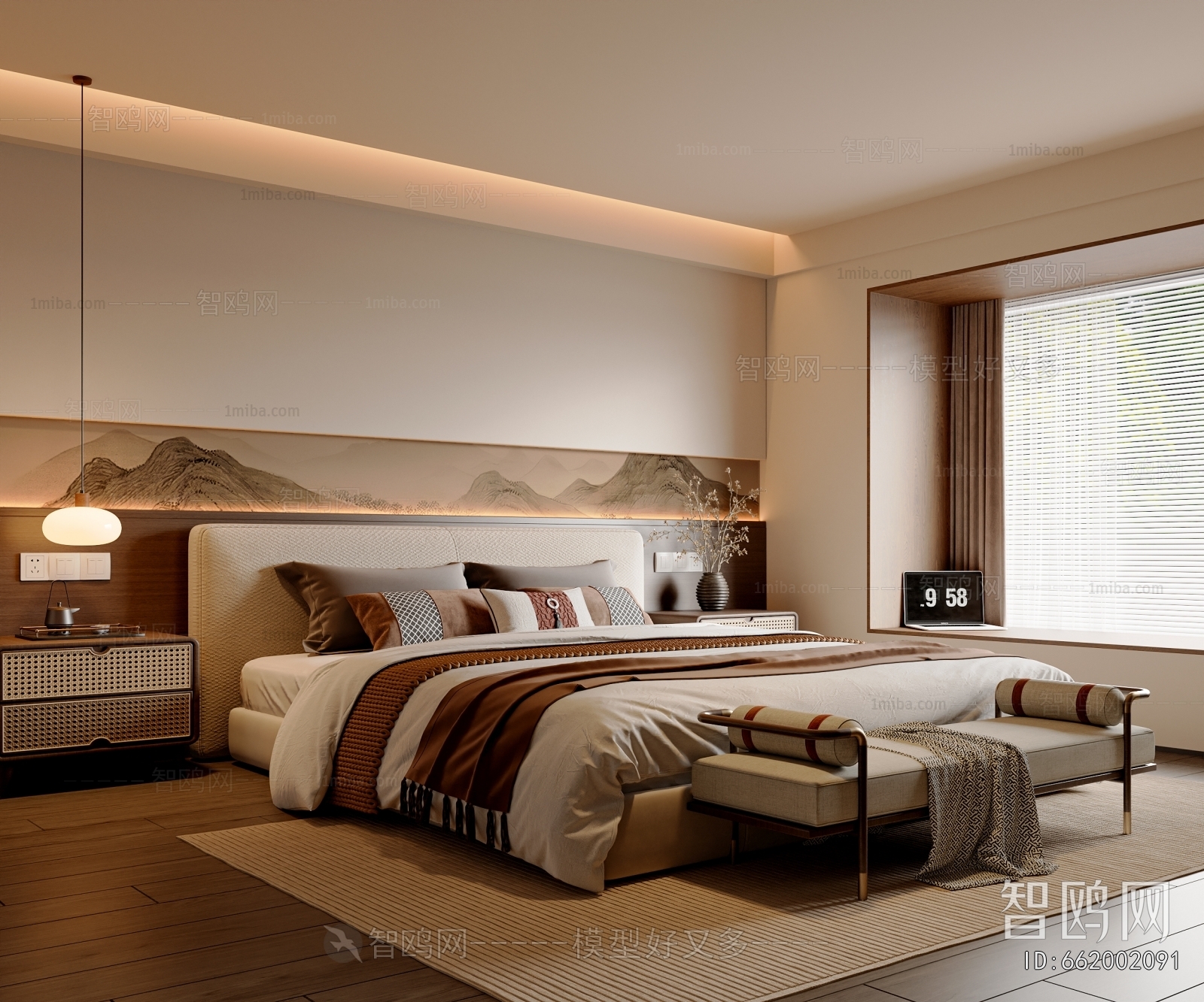 New Chinese Style Bedroom