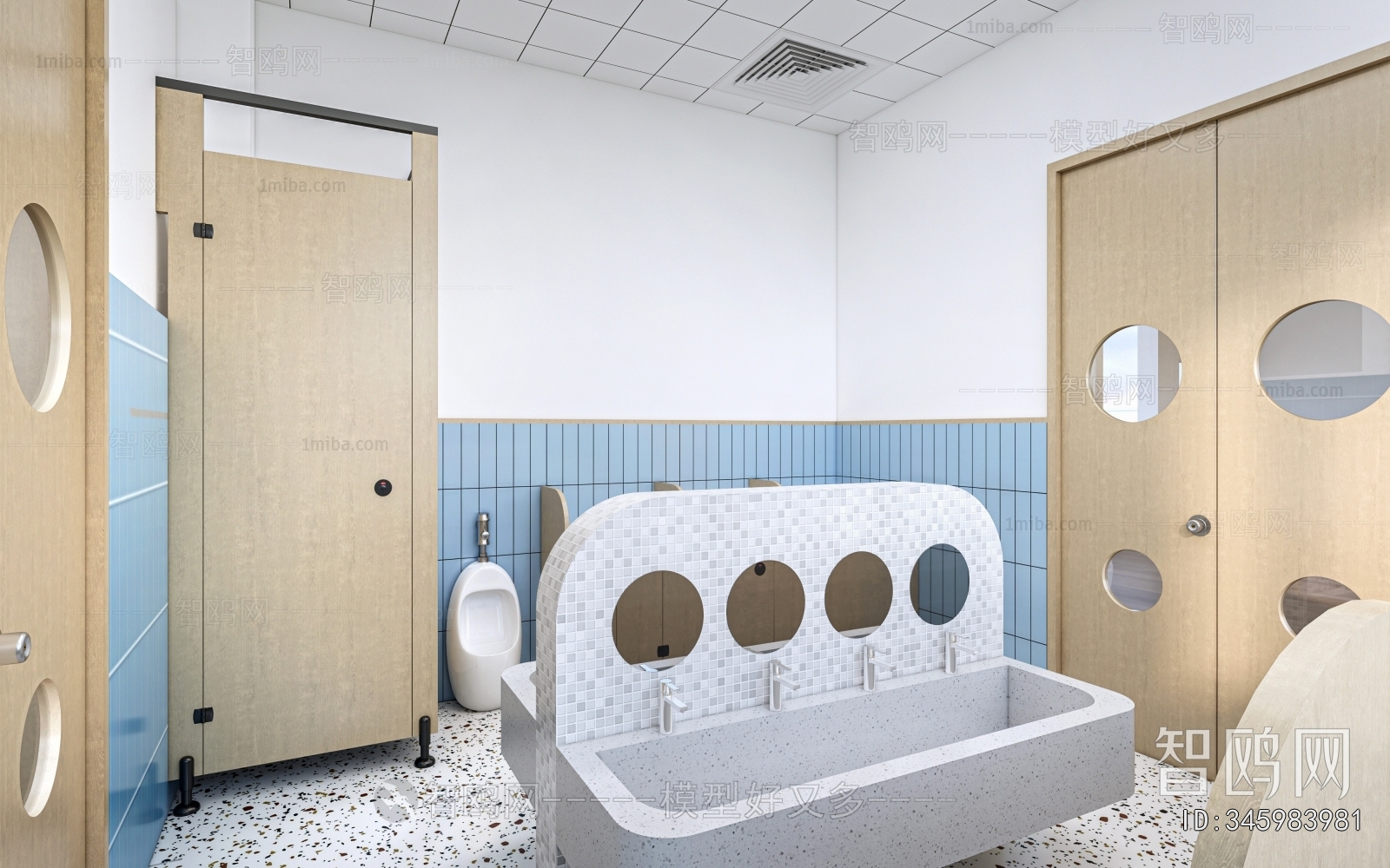 Modern Children's Restroom