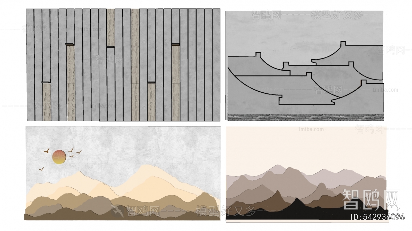 New Chinese Style TV Wall