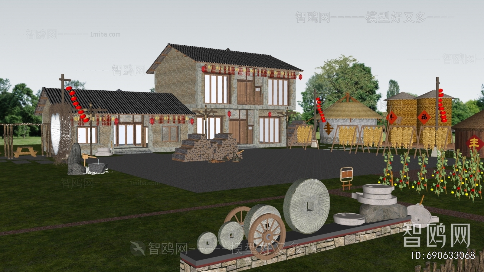 New Chinese Style Courtyard/landscape