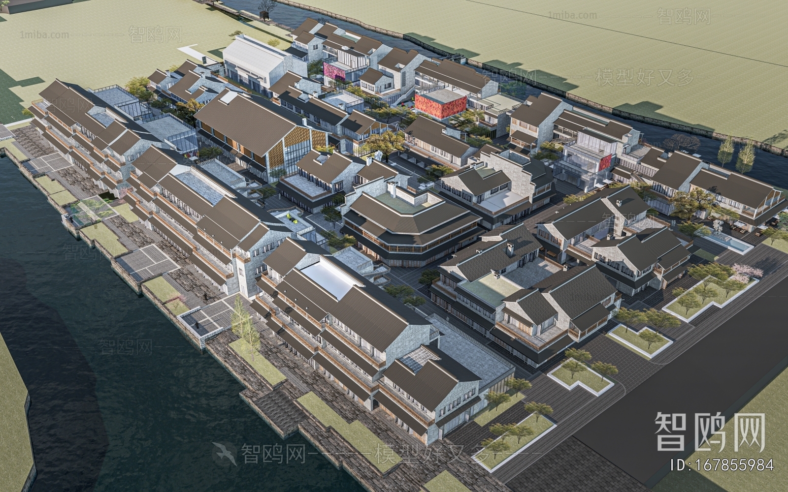 New Chinese Style Appearance Of Commercial Building