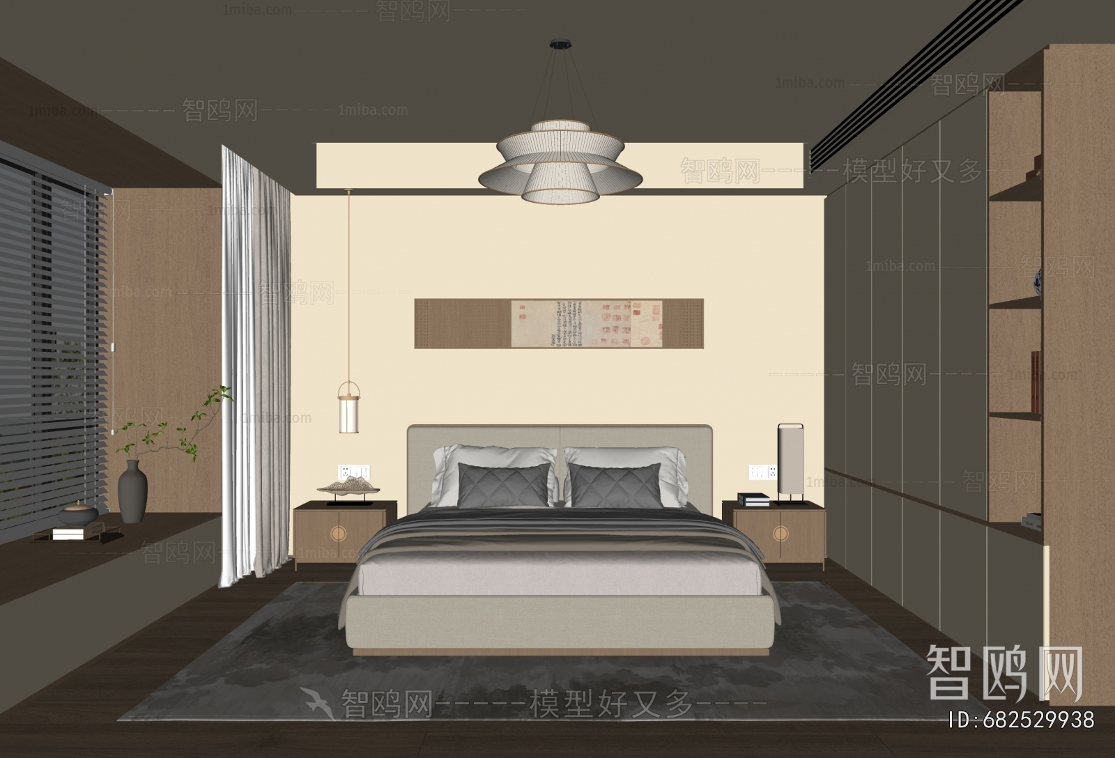 New Chinese Style Bedroom
