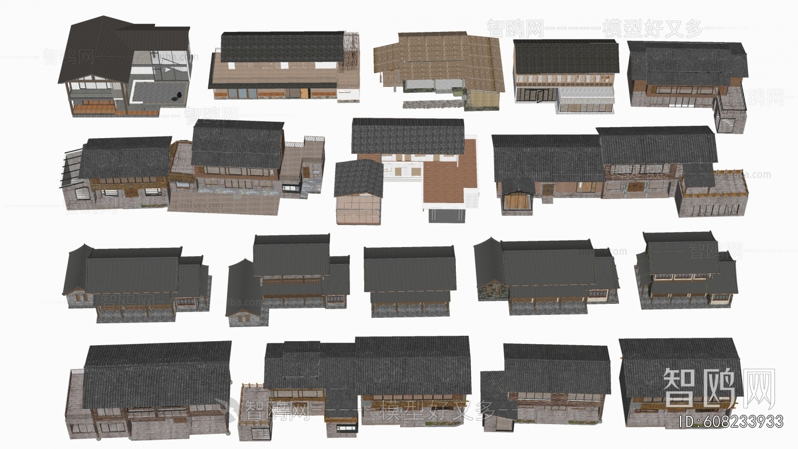 New Chinese Style Appearance Of Commercial Building