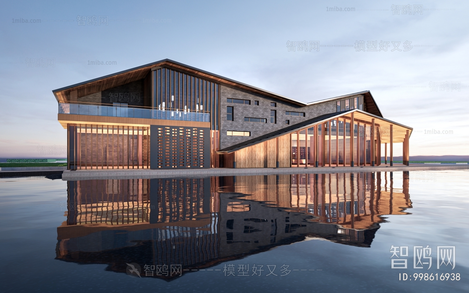 New Chinese Style Architecture Of Artistic Style