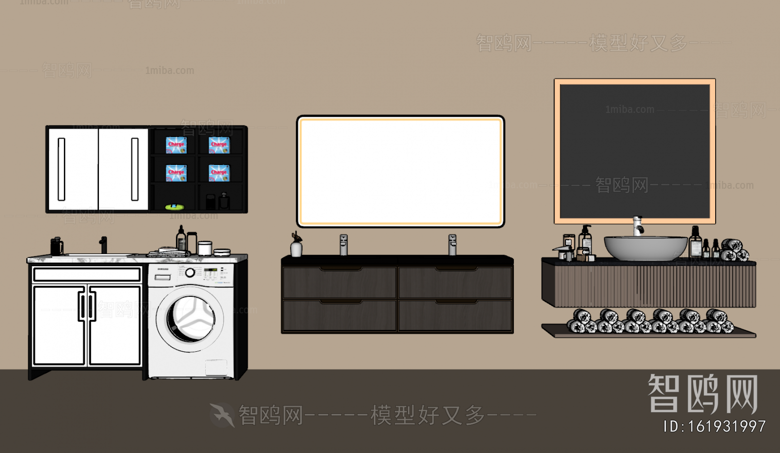 New Chinese Style Bathroom Cabinet