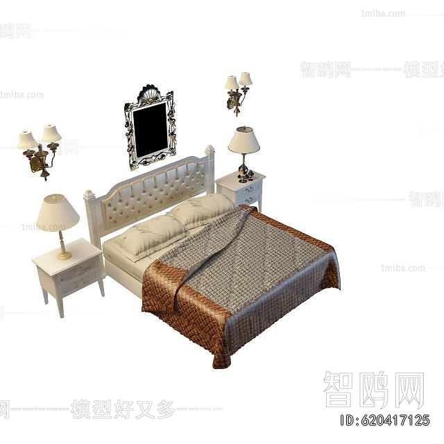 Nordic Style Simple European Style Double Bed