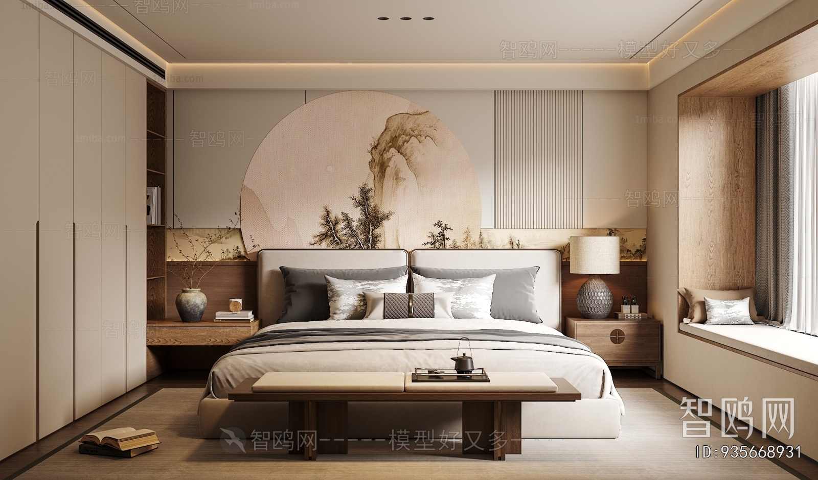 New Chinese Style Bedroom