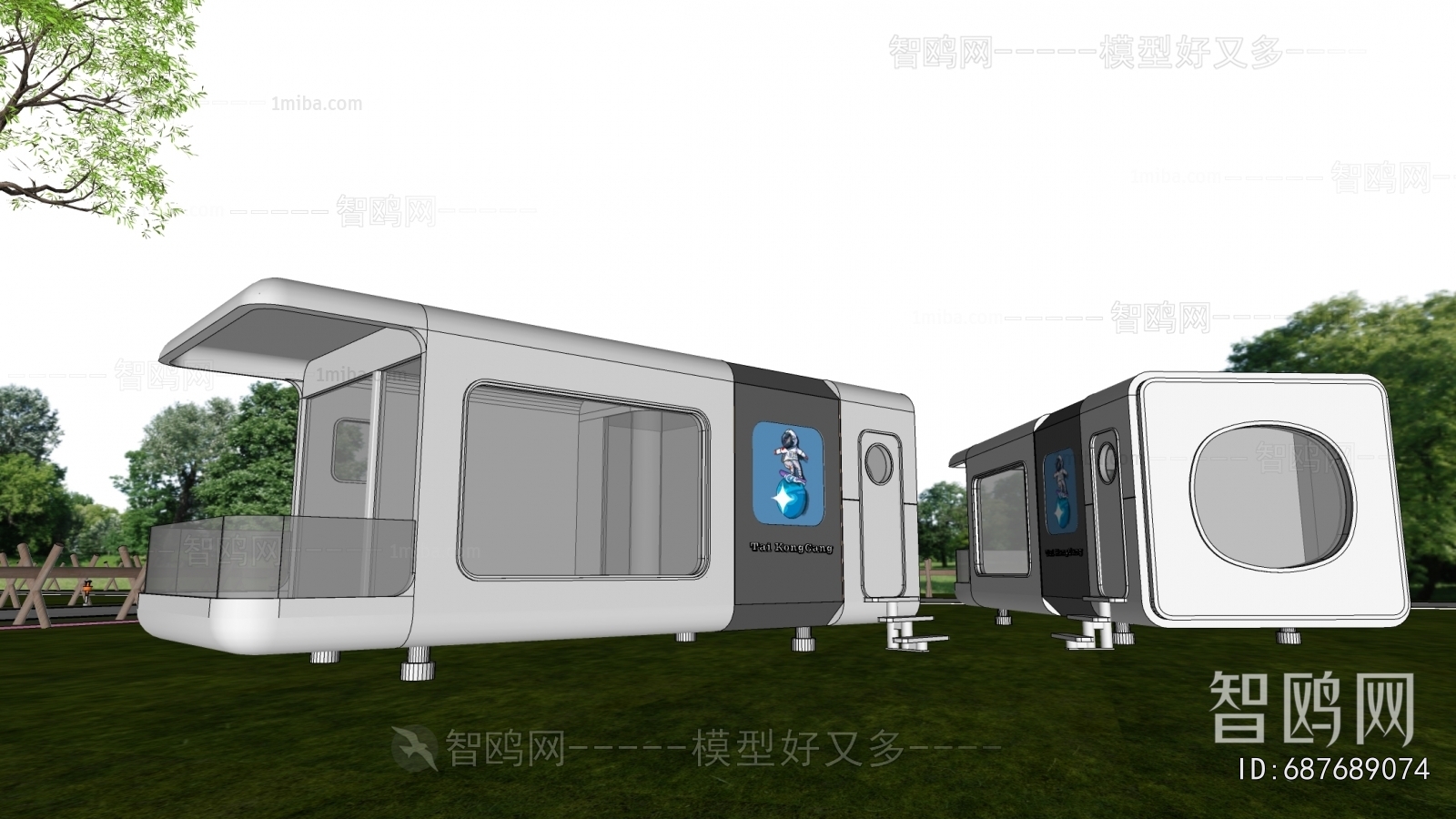 现代太空舱民宿小屋外观