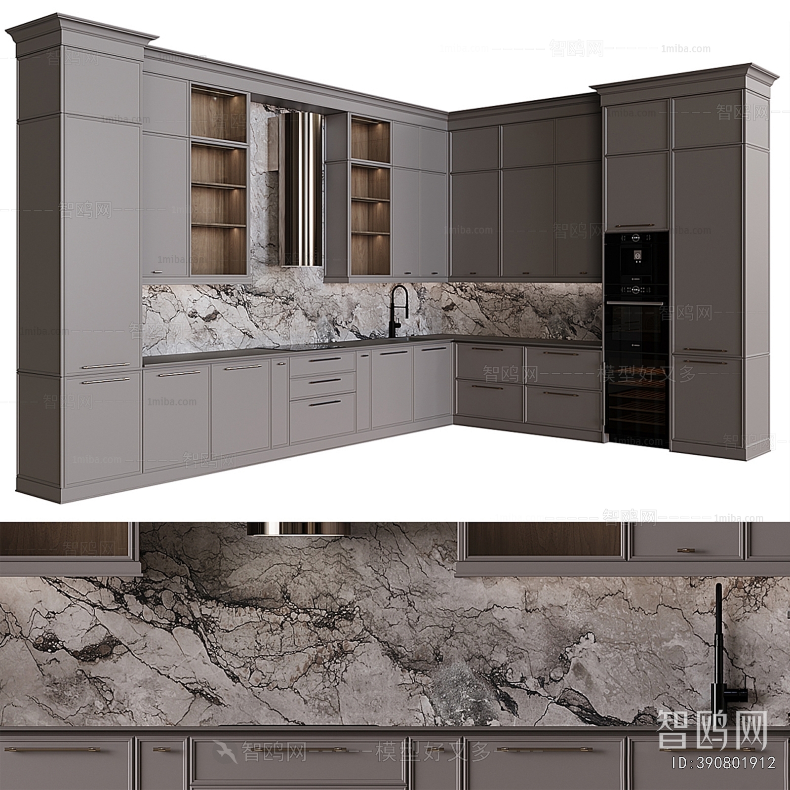 Simple European Style Kitchen Cabinet