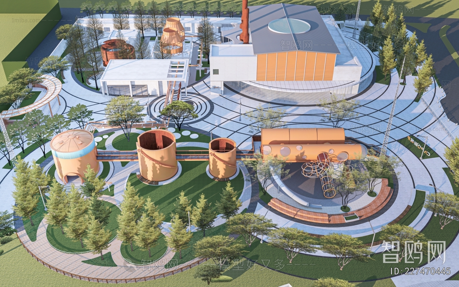 Modern Park Landscape