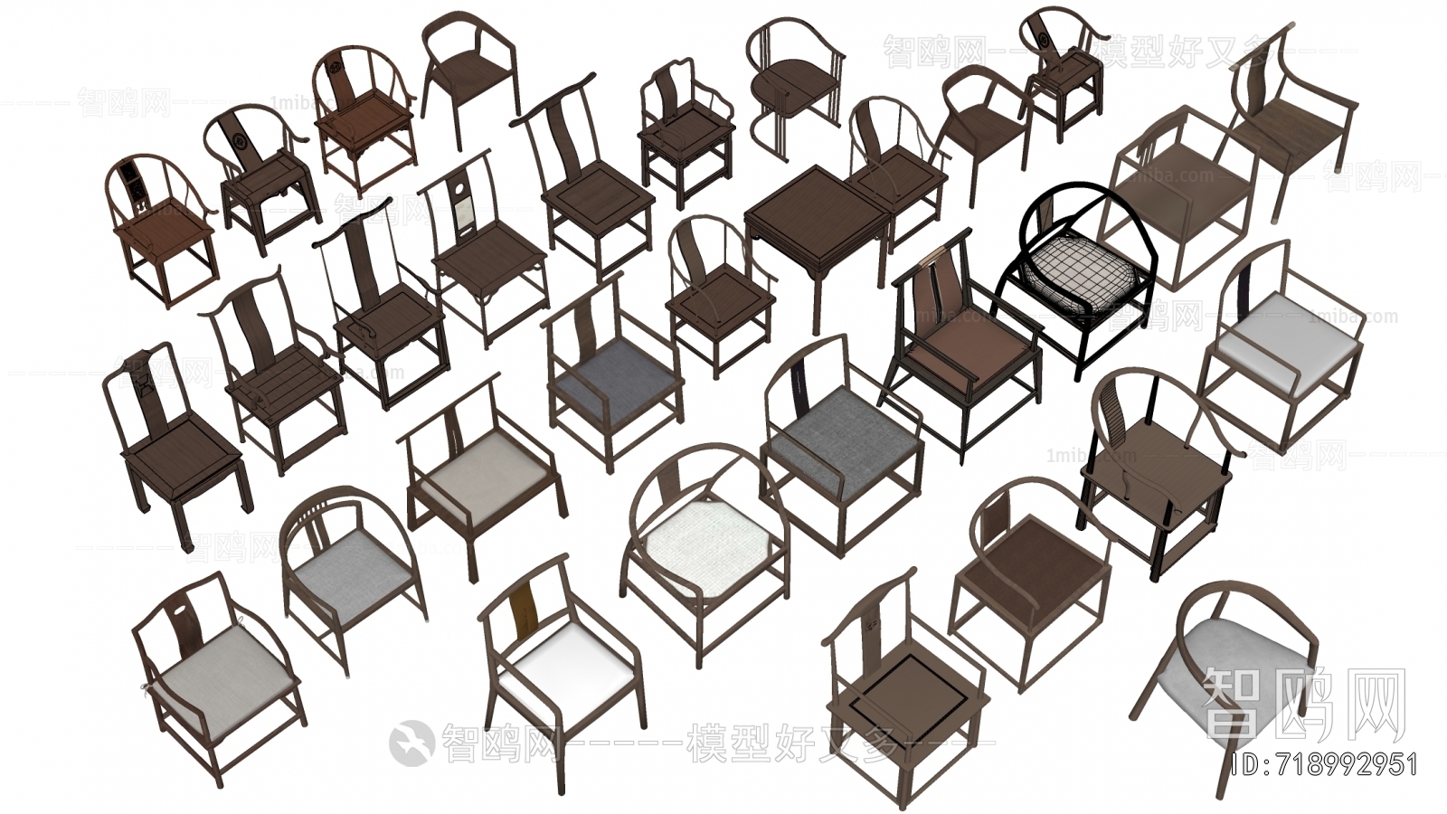 New Chinese Style Lounge Chair