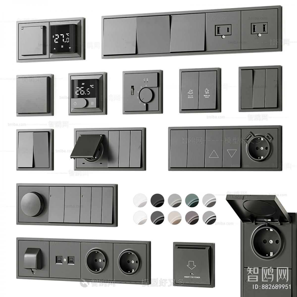 Modern Switch Socket Panel
