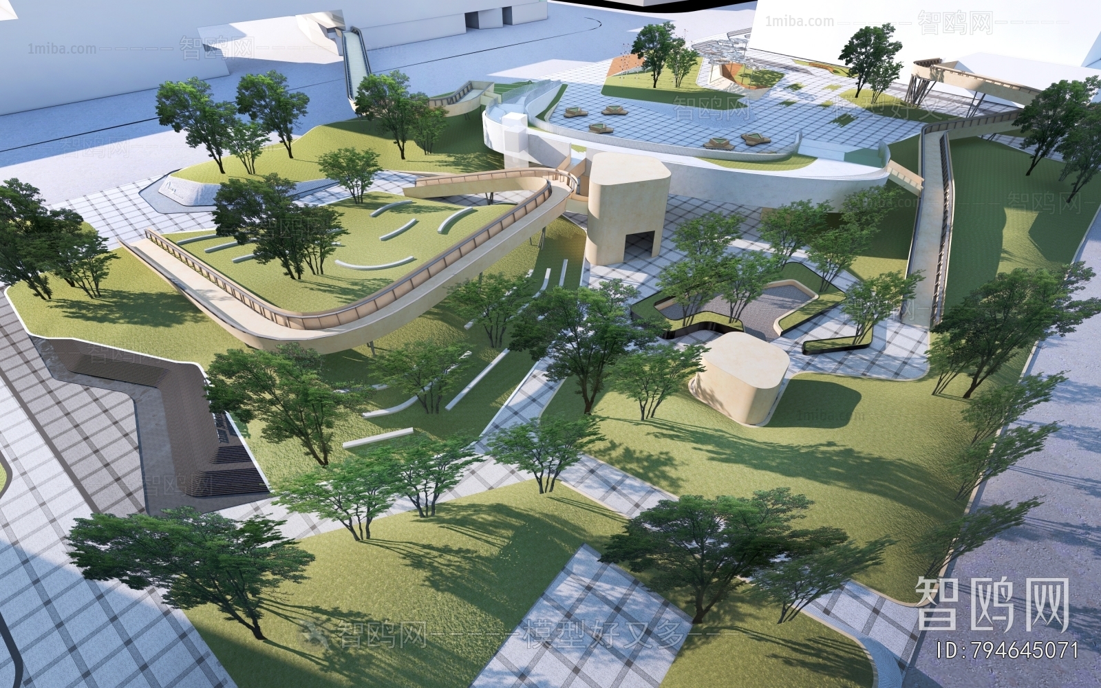 Modern Park Landscape