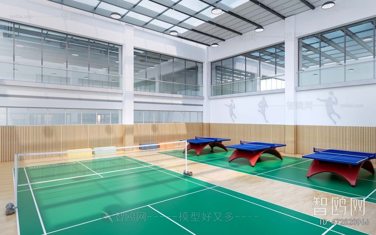 Modern Indoor Badminton Court