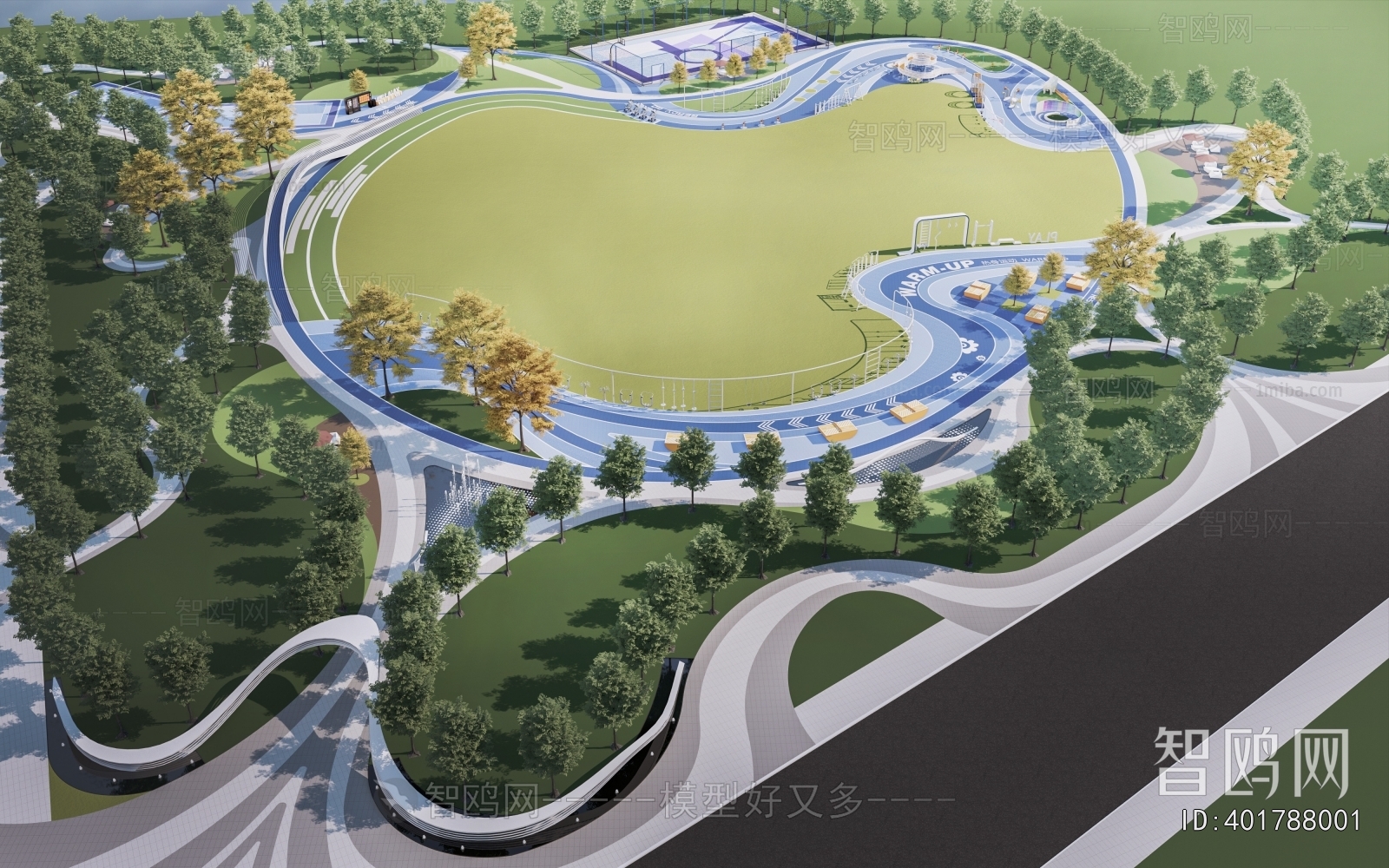 Modern Park Landscape