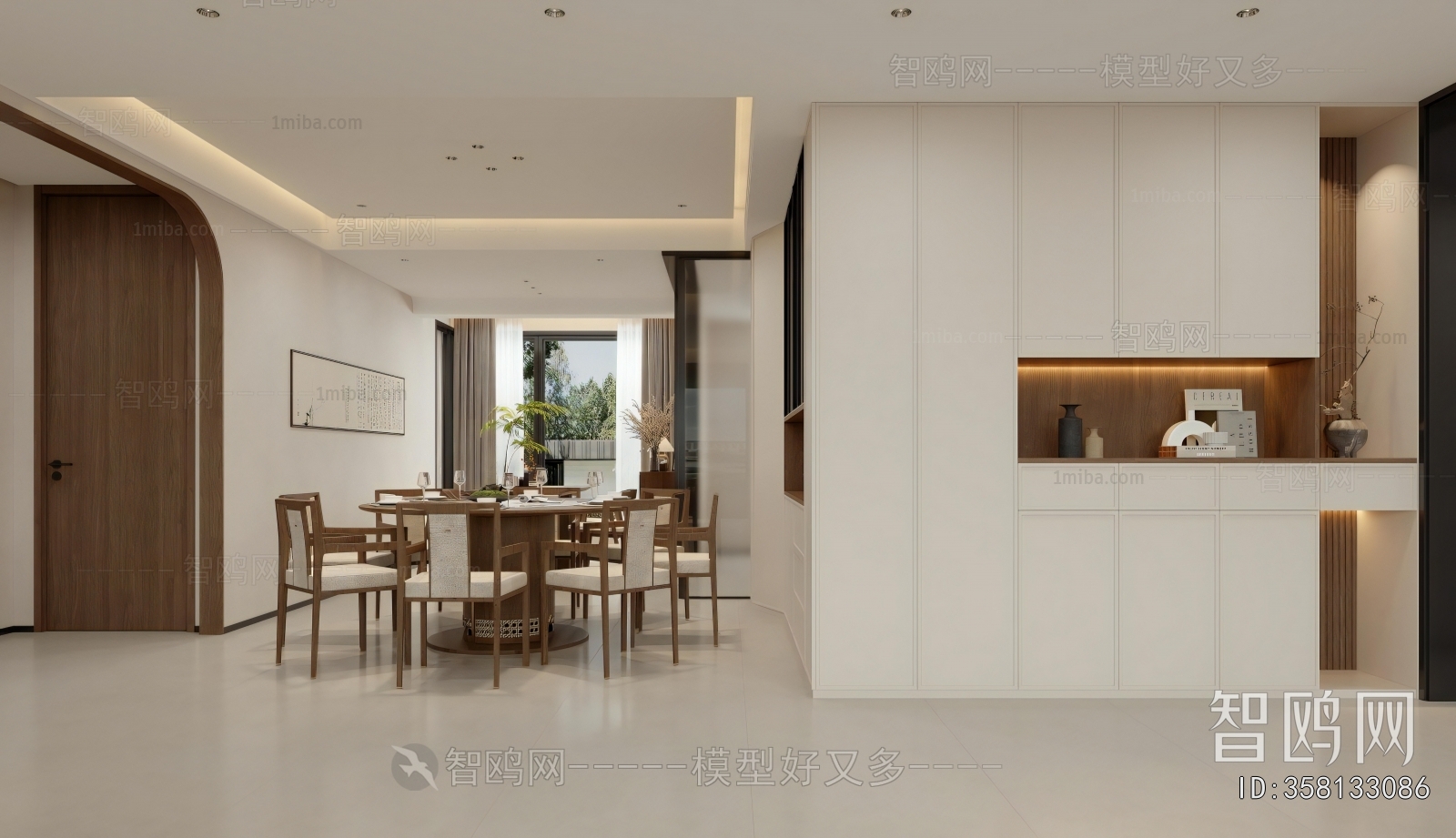 New Chinese Style A Living Room