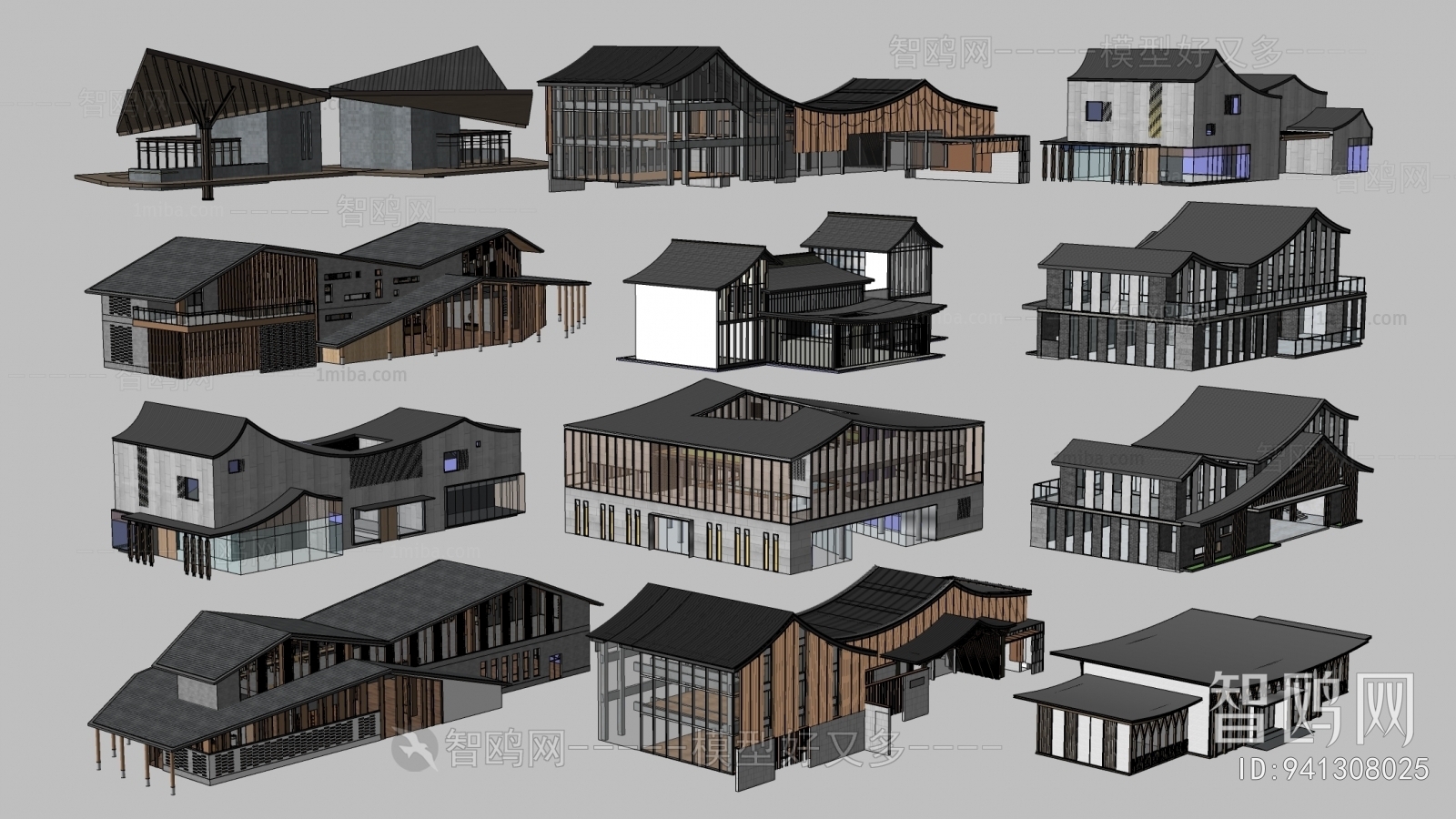 New Chinese Style Architecture Of Artistic Style