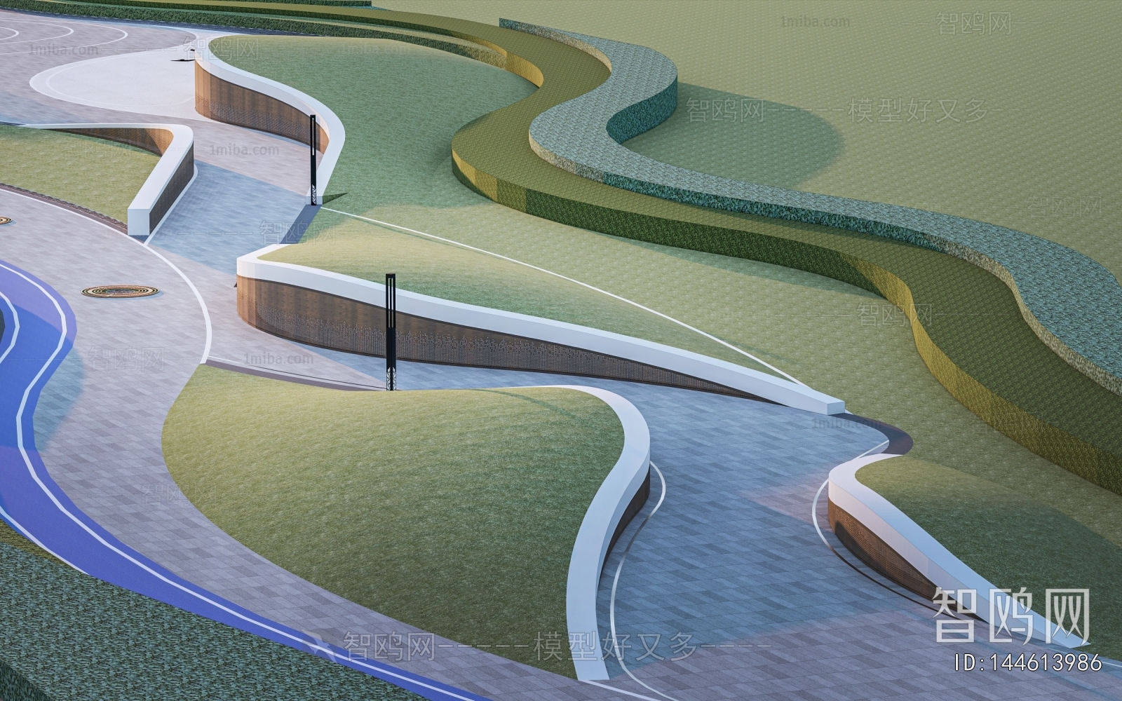 Modern Park Landscape