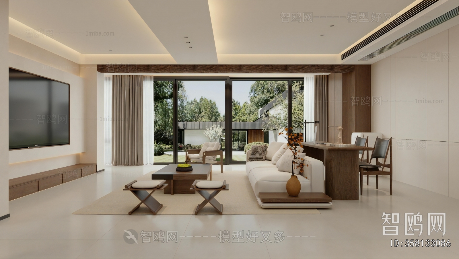 New Chinese Style A Living Room