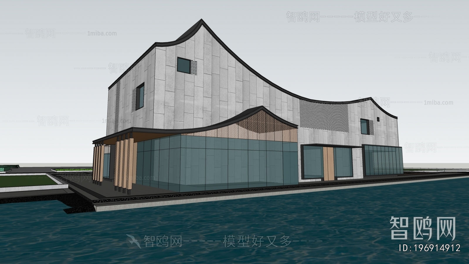 New Chinese Style Architecture Of Artistic Style