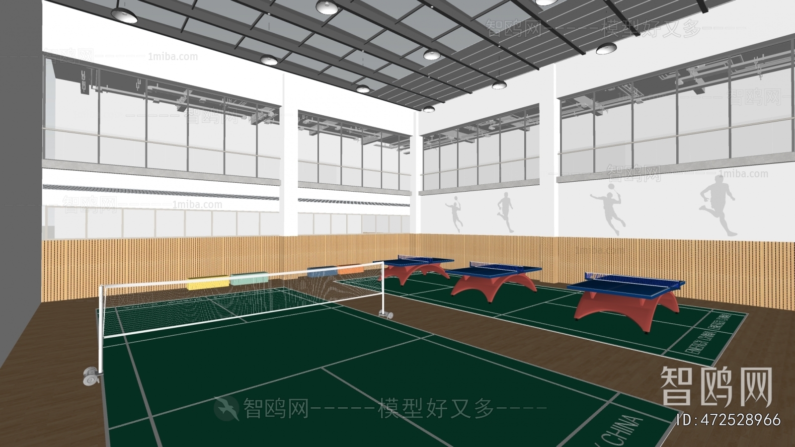Modern Indoor Badminton Court