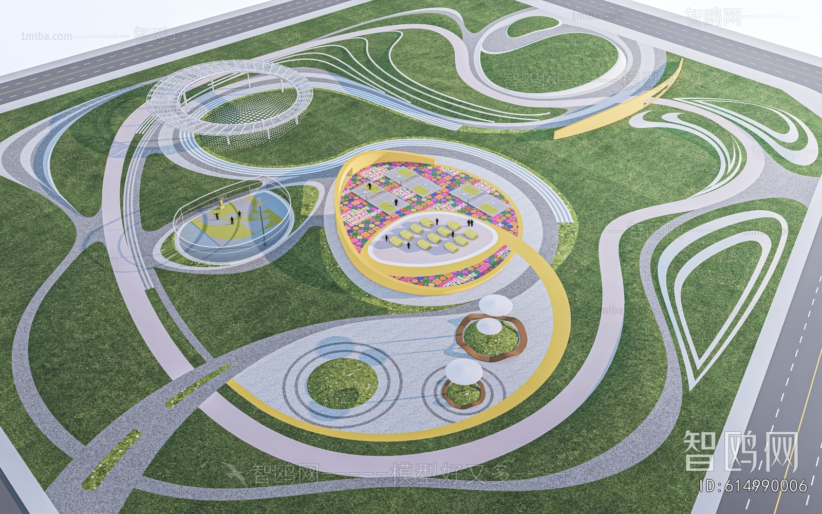 Modern Park Landscape