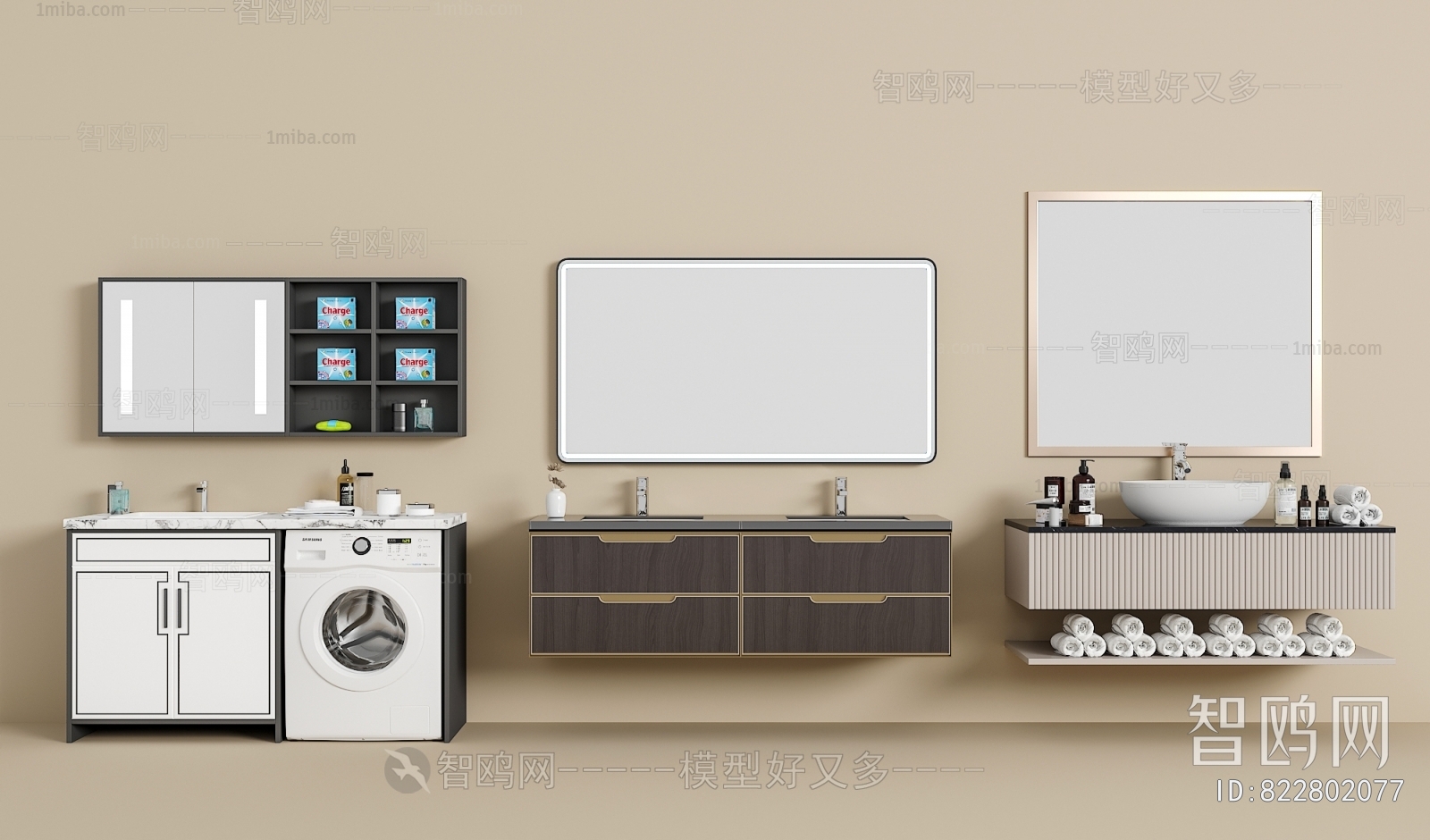 New Chinese Style Bathroom Cabinet