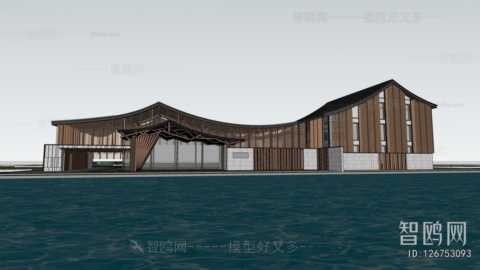 New Chinese Style Architecture Of Artistic Style