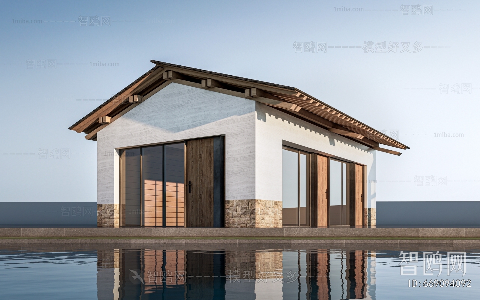 New Chinese Style Appearance Of Commercial Building