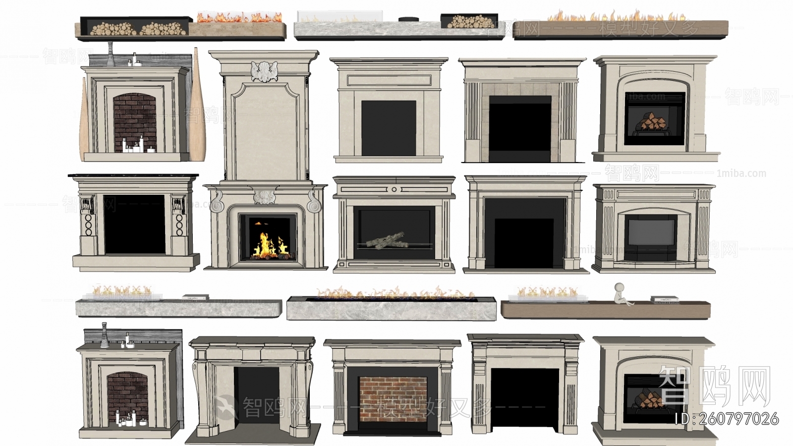 European Style Fireplace