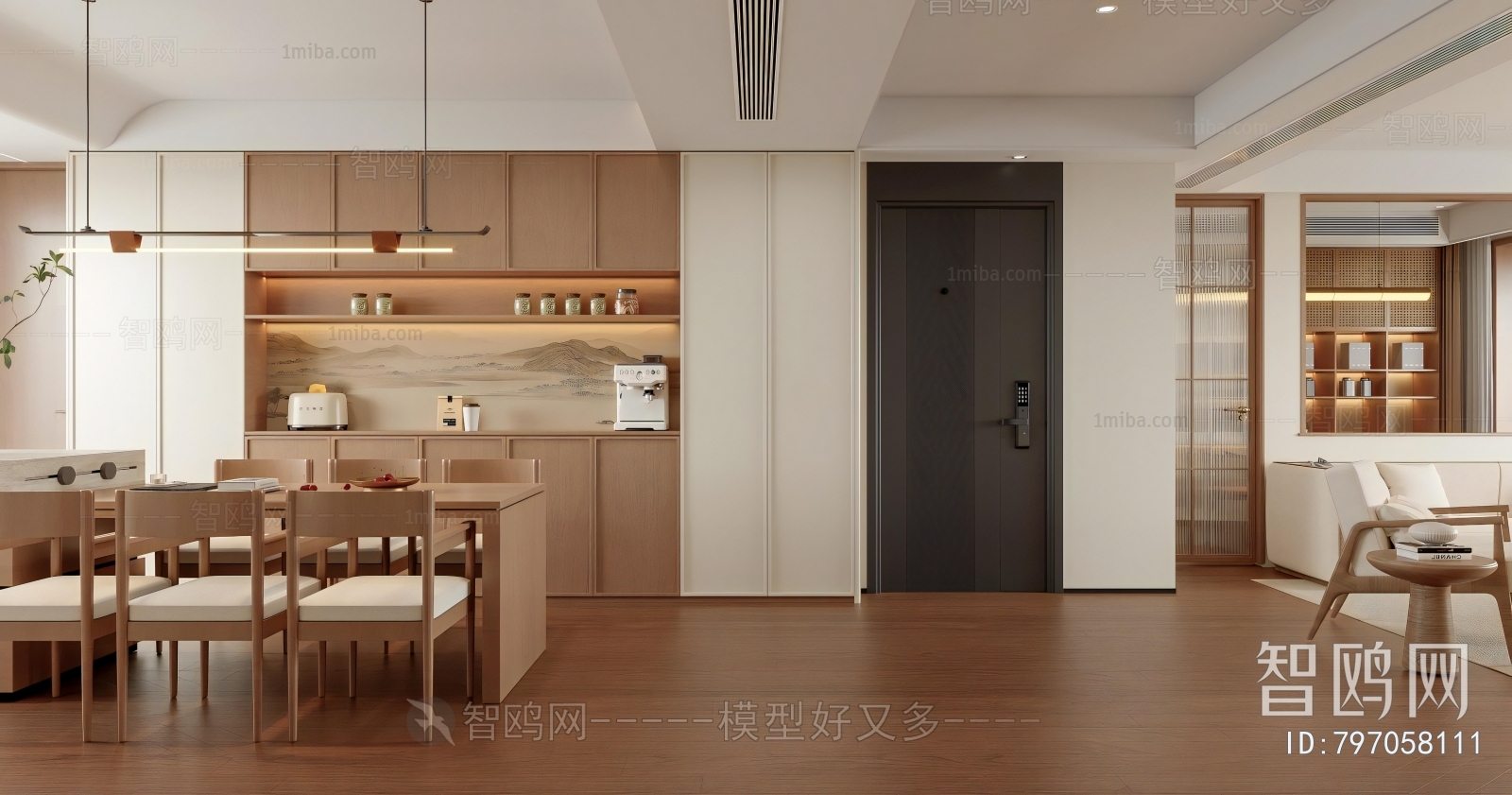 New Chinese Style A Living Room