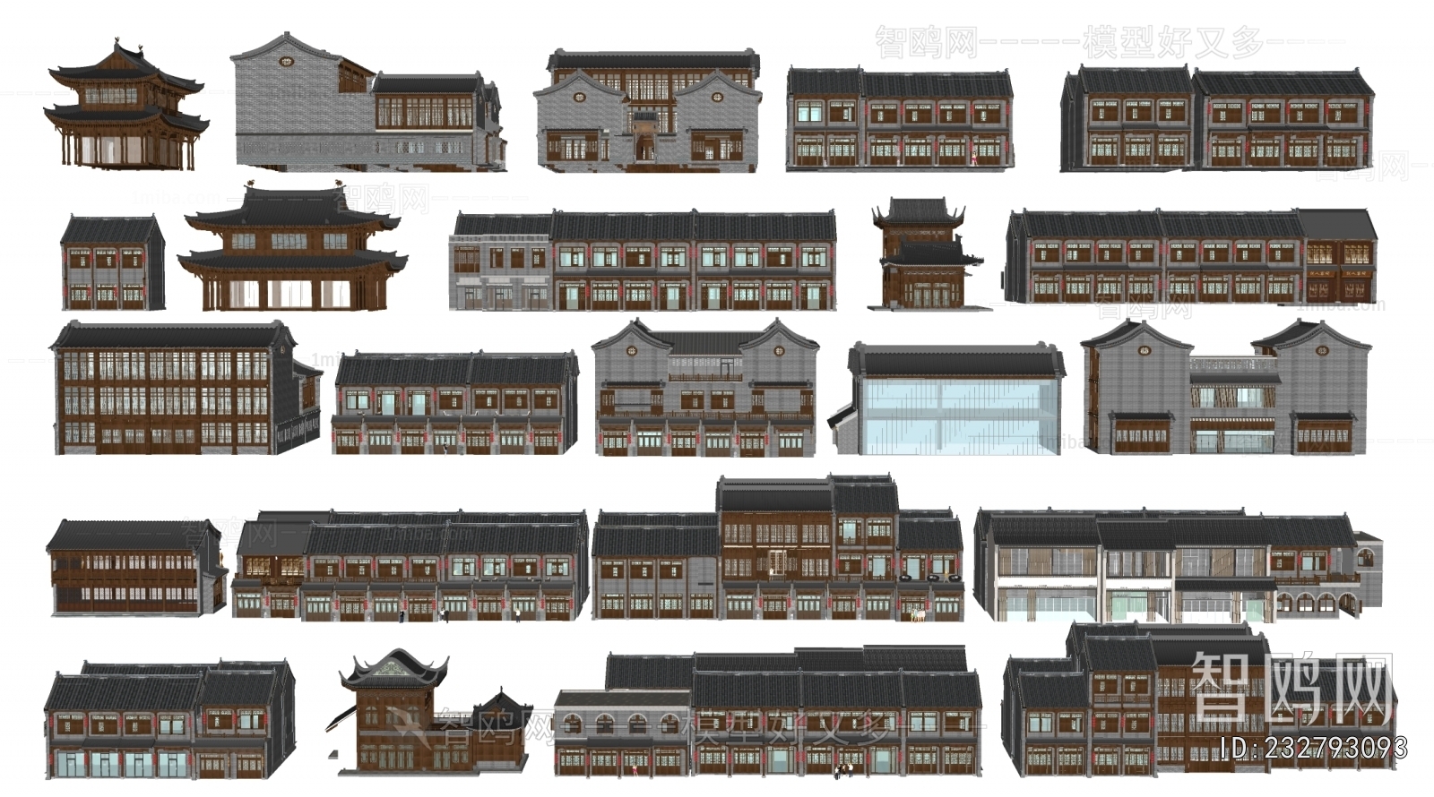 New Chinese Style Appearance Of Commercial Building