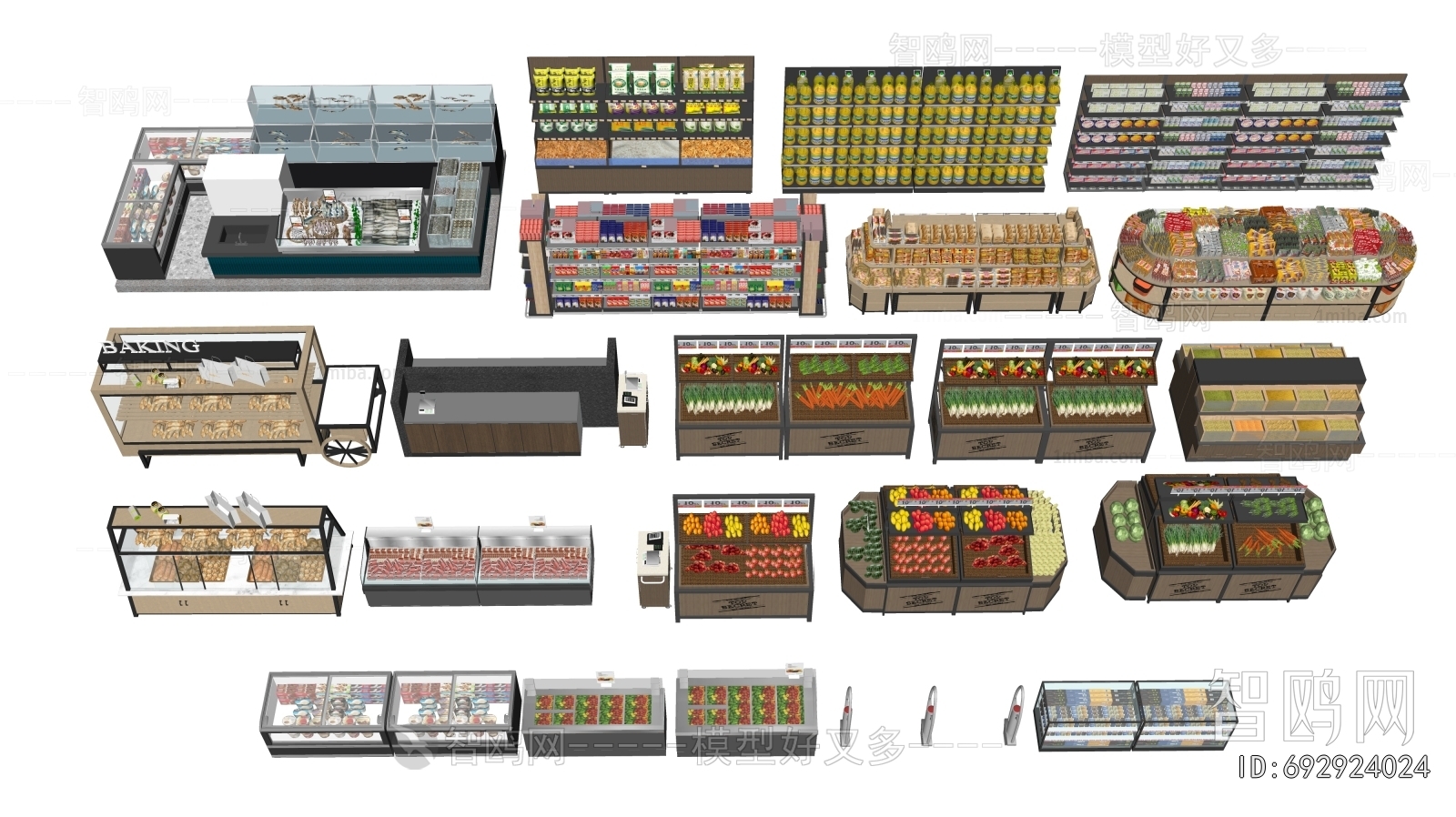 Modern Supermarket Shelf