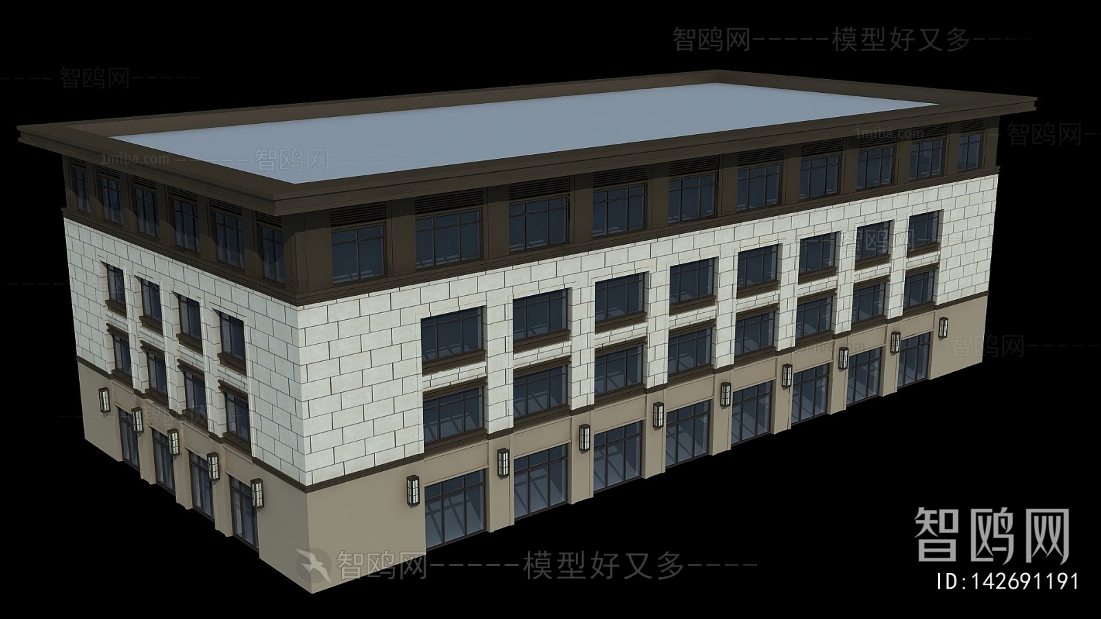 New Chinese Style Retro Style Appearance Of Commercial Building