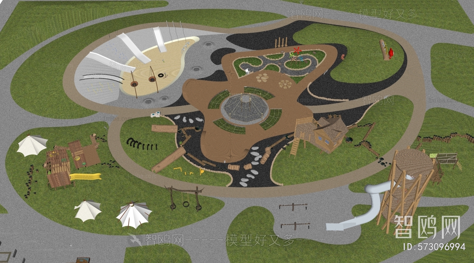 Modern Park Landscape