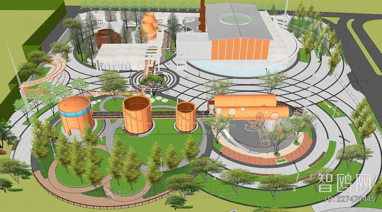 Modern Park Landscape