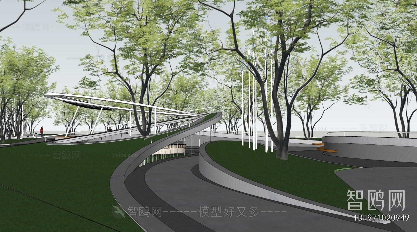 Modern Park Landscape